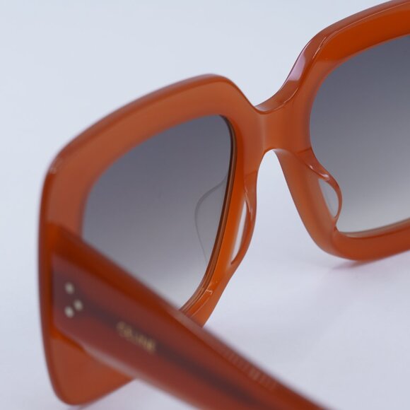 ?️ New Celine CL40263I 42F Sunglasses - Shiny Orange Frame, Brown Lenses main image 11